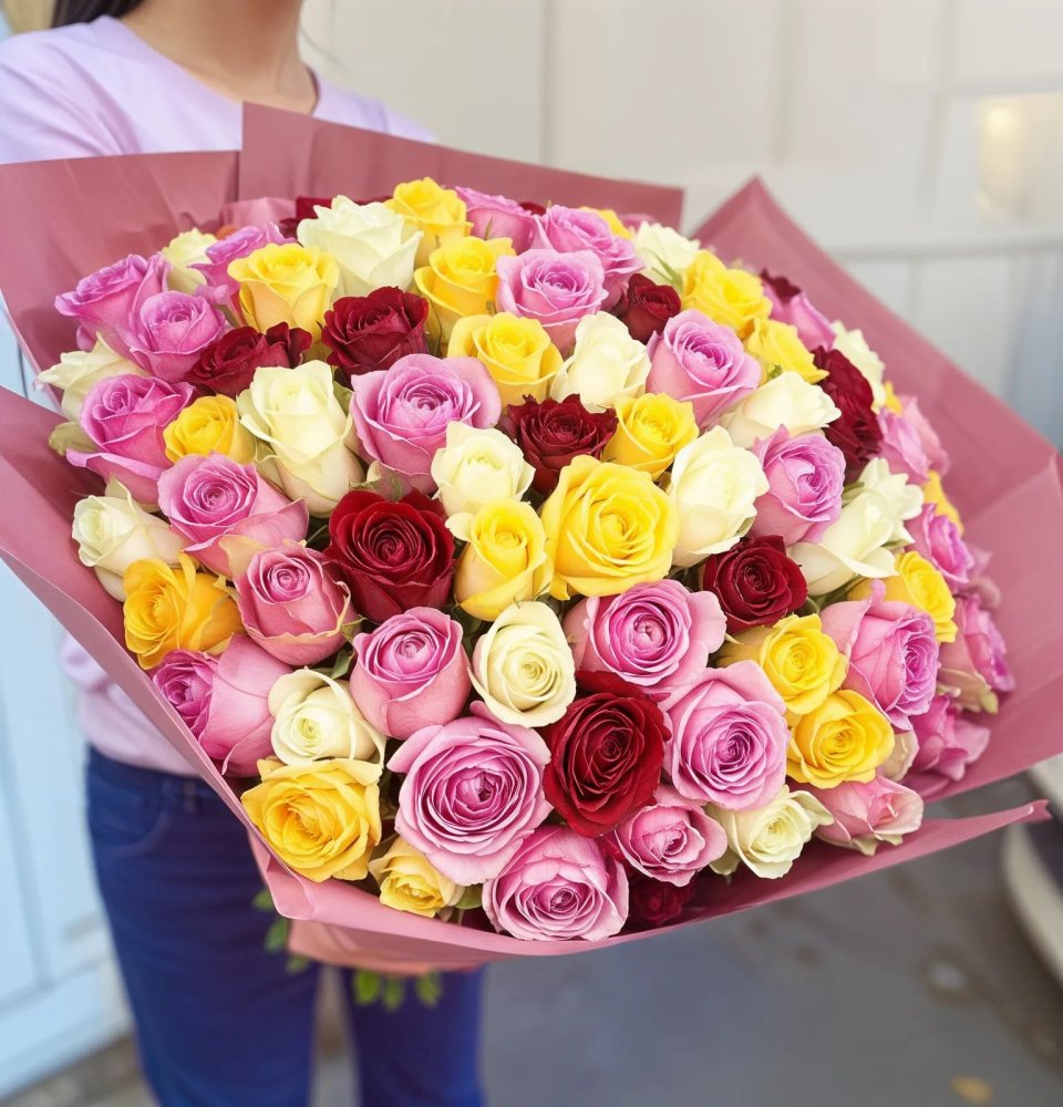 Букет Микс из 101 розы Букет роз Микс из 101 розы